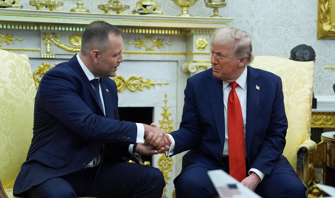 Trump und Nawrocki verstanden sich beim Treffen gut (Archivbild).