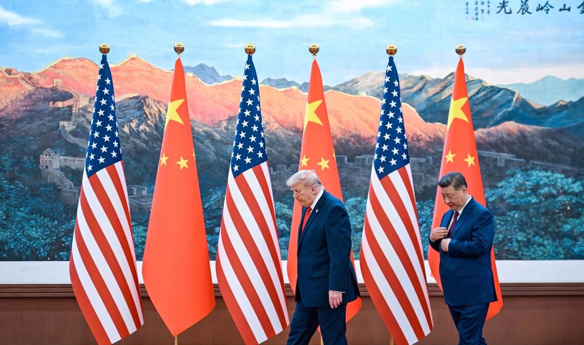 Trump und Xi in der Großen Halle des Volkes.