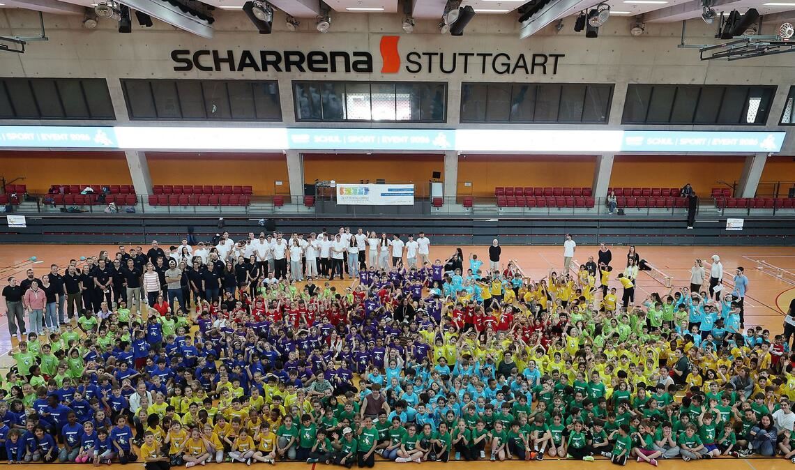 Über 700 Kinder aus 15 Stuttgarter Grundschulen sind beim Schulsportevent dabei.
