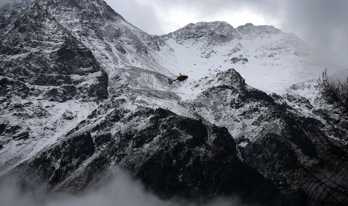 Über dem Ortlergebirge hingen am Wochenende dichte Wolken.