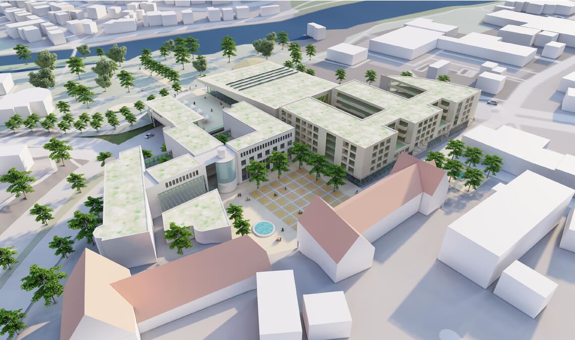 Über die „Neue Mitte“ wird im Gemeinderat in Mühlacker Ende April erstmals öffentlich diskutiert. Grafik: Archiv