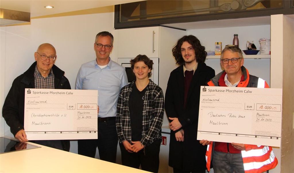 Übergabe der Spendenschecks. Foto: privat