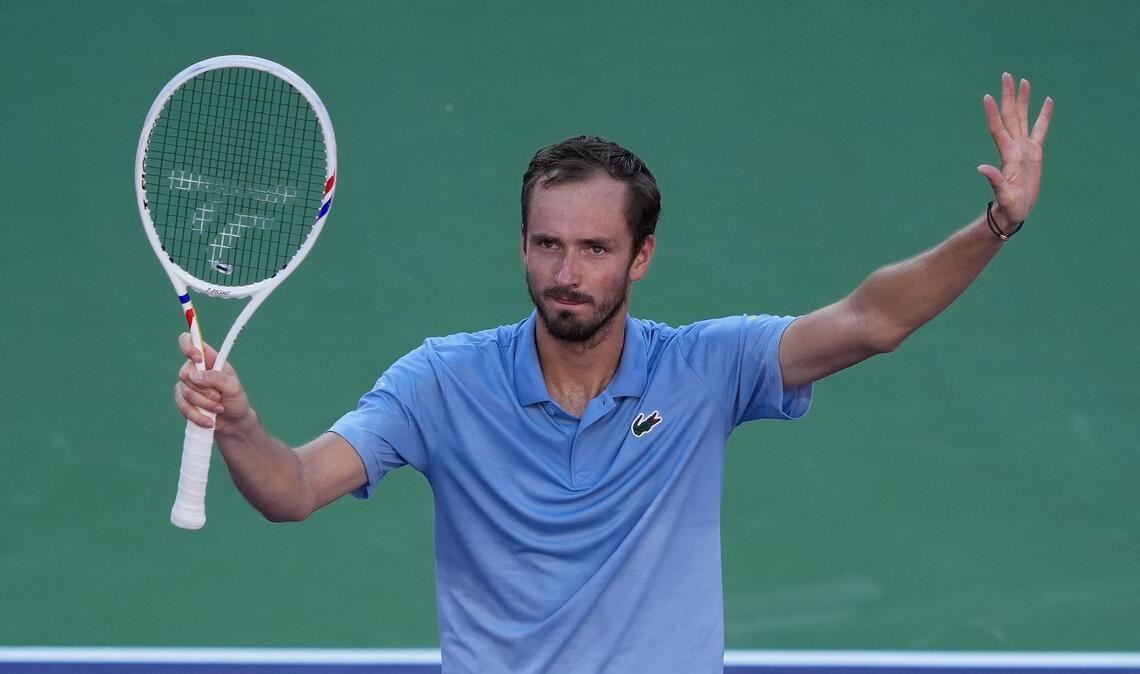 Überraschender Sieger gegen Carlos Alcaraz: Der Russe Daniil Medwedew.