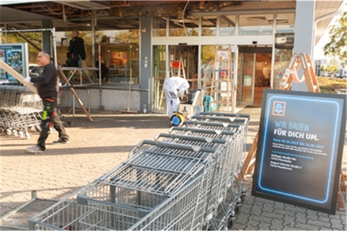 Umbau der Aldi-Filiale in Mühlacker. Foto: Fotomoment