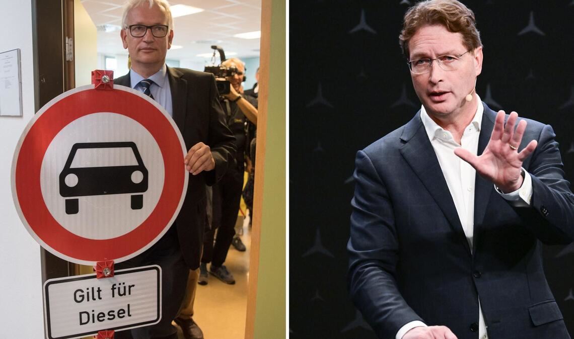 Umweltschützer Jürgen Resch (li.) hatte zeitweise großen Respekt vor dem Klima-Engagement von Mercedes-Chef Ola Källenius (re.).