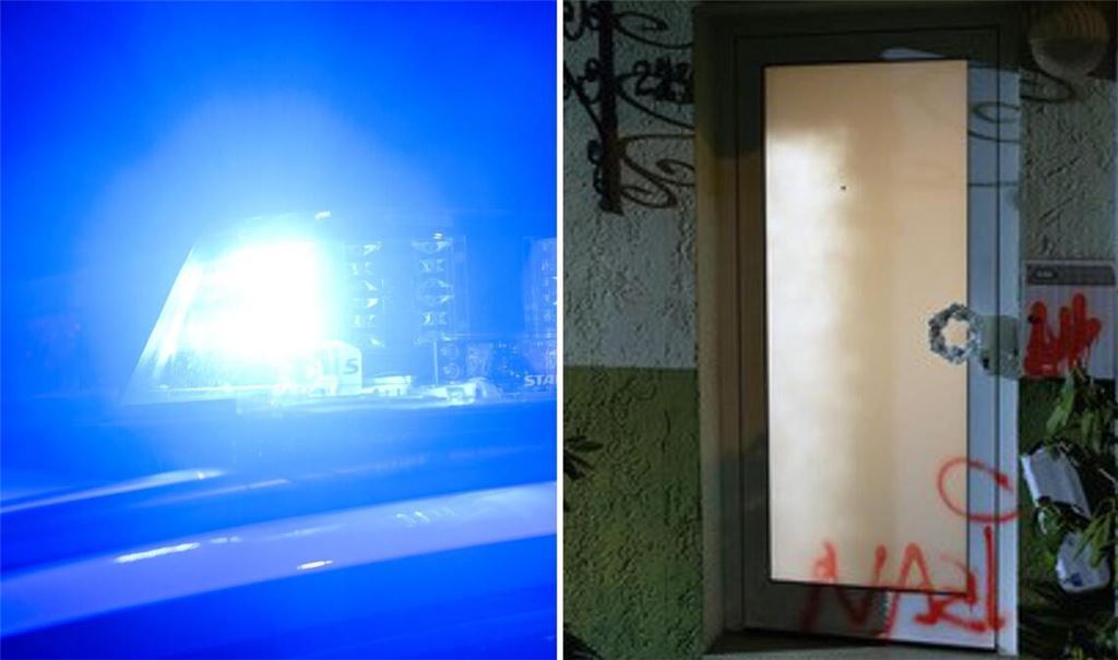 Unbekannte haben die Tür des Elternhauses des örtlichen Landtagskandidaten besprüht.