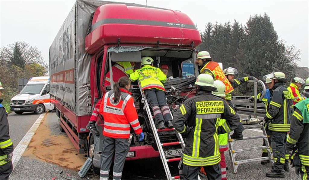 Rettungsaktion auf der A8