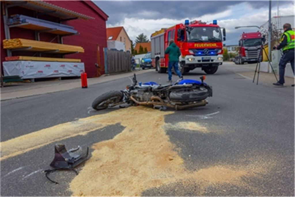 Unfall in Friolzheim. Foto: Einsatz-Report 24