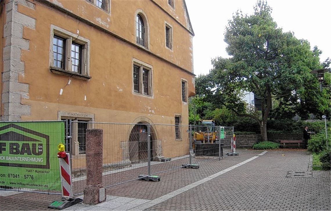 Unspektakulärer Auftakt: In absehbarer Zeit geht die Sanierung der Kelter richtig los.