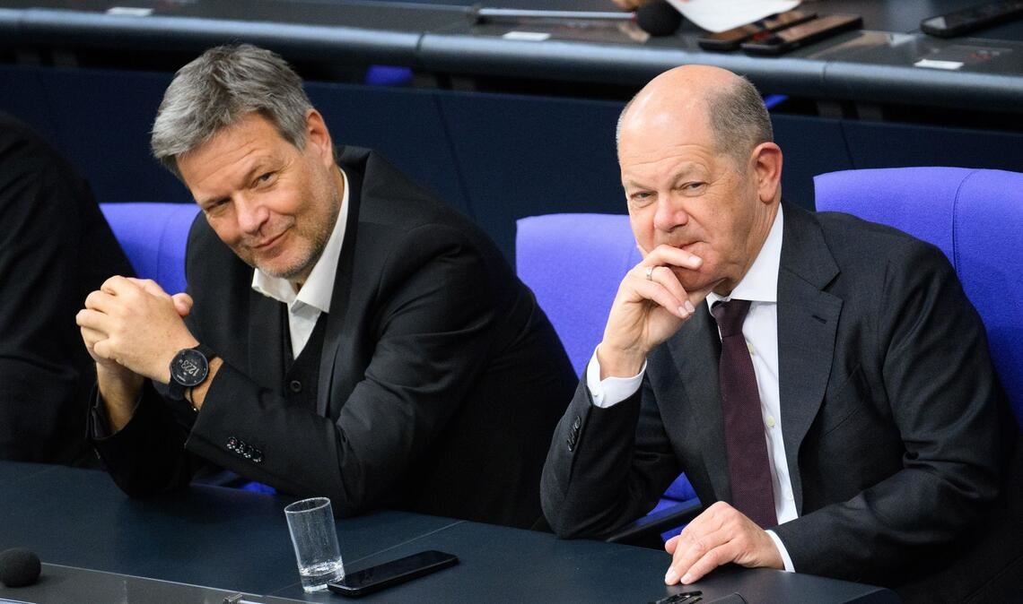 Unter Regierungschef Olaf Scholz (SPD) war Habeck Vizekanzler. (Archivbild)