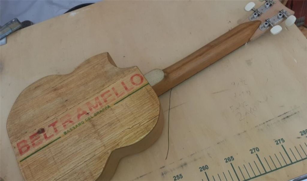 Unter dem Schriftzug „Beltramello“ ist Bassano del Grappa zu lesen. Foto: privat