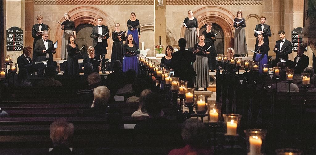 Unter der Leitung von Benjamin Hartmann hat der Maulbronner Kammerchor die Klosterkonzert-Saison eröffnet. Foto: Fotomoment
