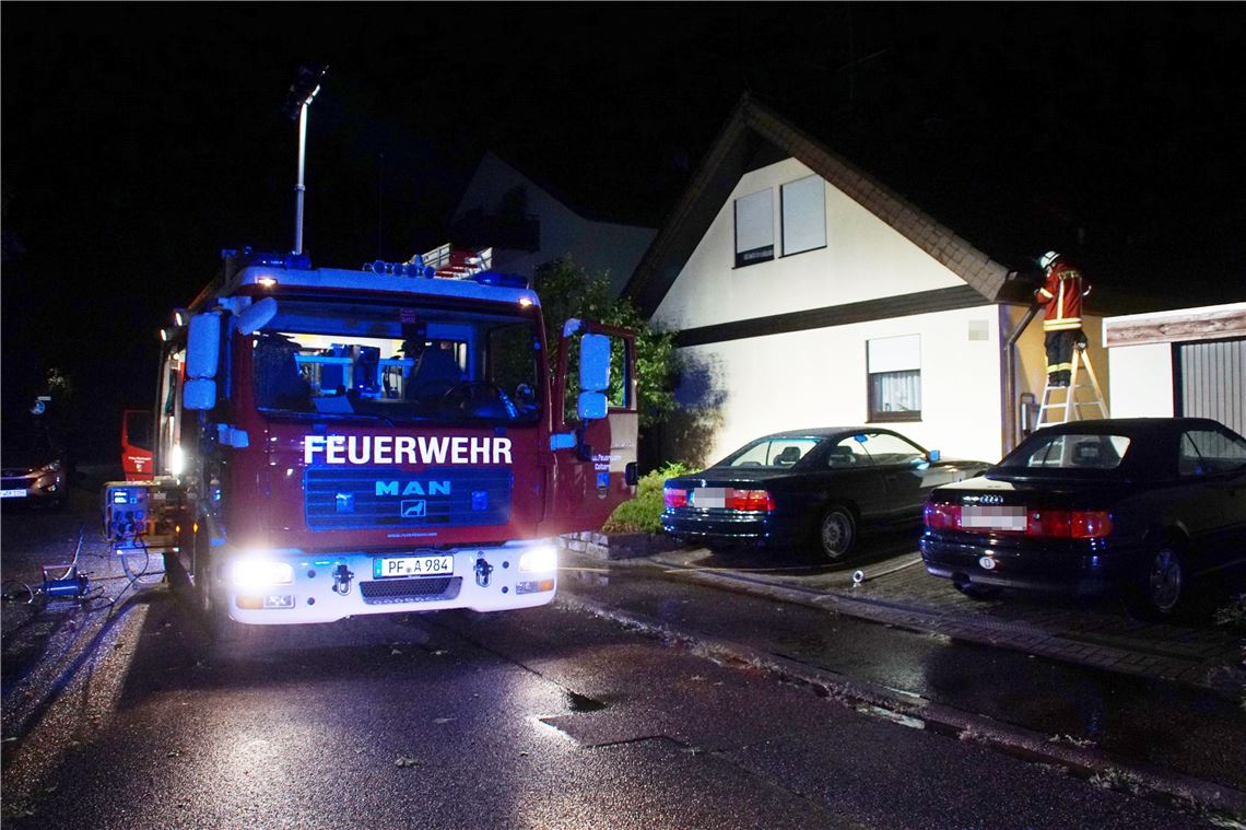 Keltern: schweres Unwetter fordert die gesamte Feuerwehr
