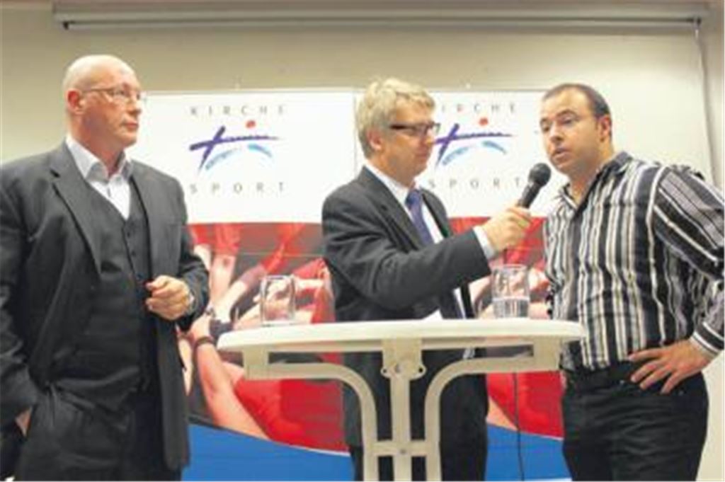 Uwe Hück (li.), Volker Steinbrecher und Oliver Caruso (re.). Foto: Ochs