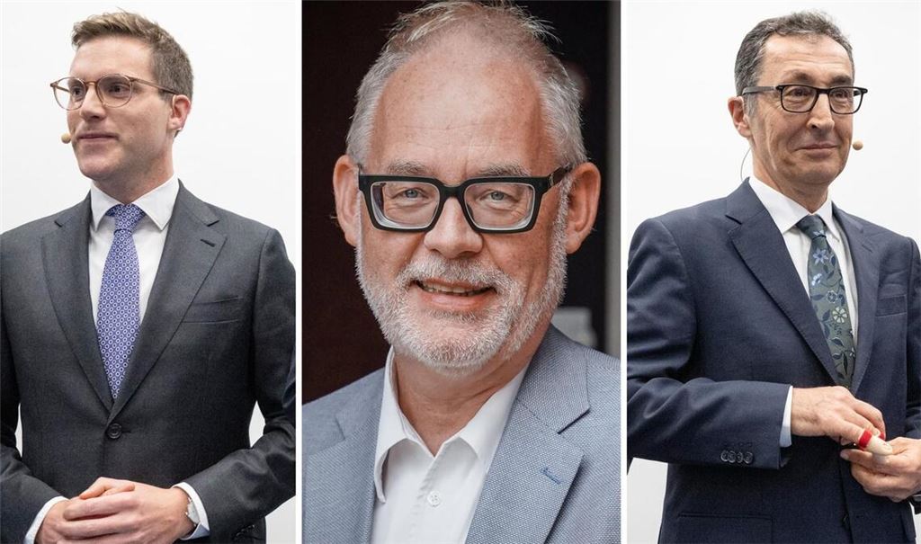 Uwe Wagschal (Mitte) äußert sich zu der Idee, die Amtszeit aufzuteilen.