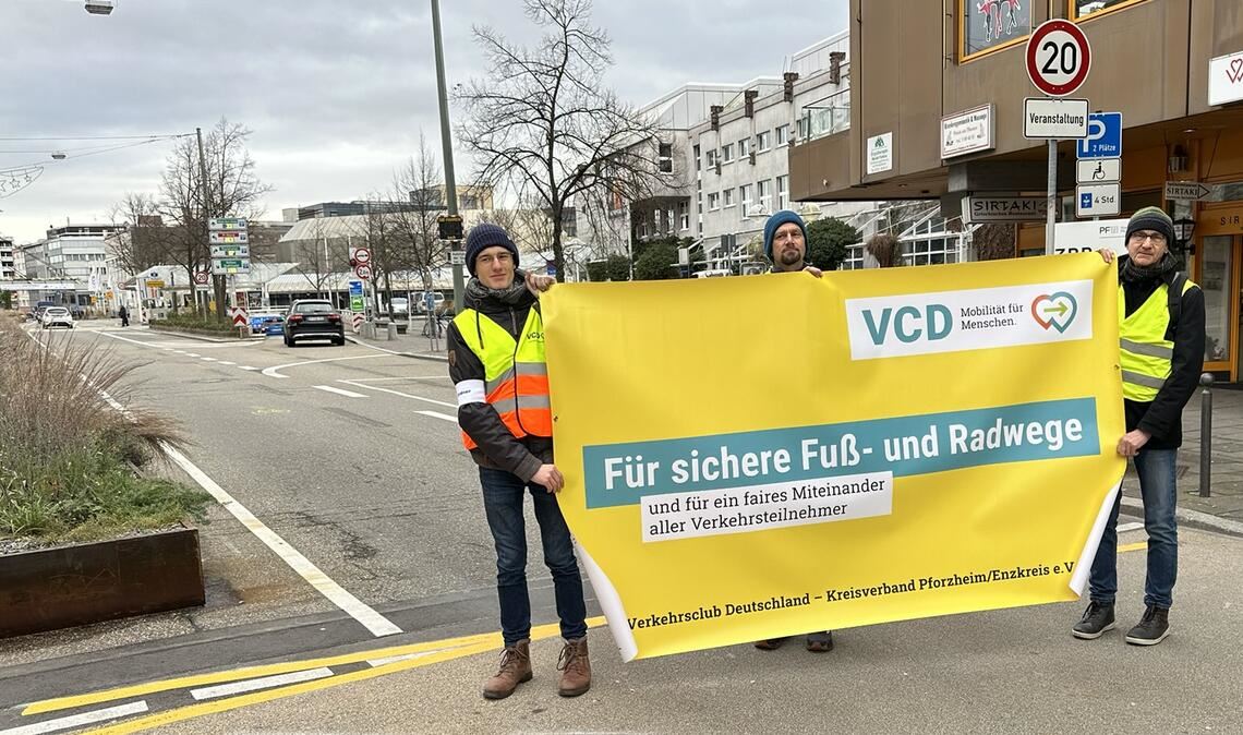 VCD-Aktion in der Zerrennerstraße. Foto: VCD