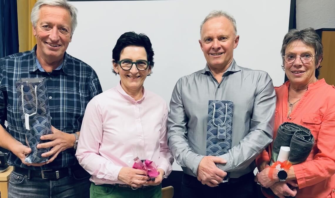 Verabschieden sich aus dem Vorstand des TCL: Jürgen Veil, Petra Schäfer, Gert Meier und Margret Hagenbuch (v.li.).