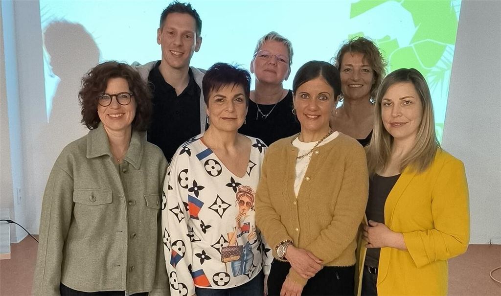 Vereinsbeiräte und Kassenprüferin: Monika Spieth-Dienstbier, Fabian Böpple, Filomena Schwager, Nicole Walter, Valerie Meeh, Majke Scheible und Verena Lindauer (v.li.).