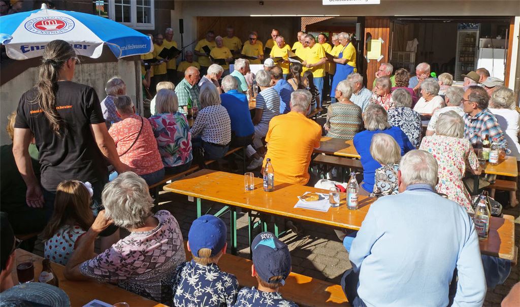 „Vesper und Musik“ ist eine Kombination aus Grillfest und Konzert. Der MGV Concordia Pinache lockt damit bei der zweiten Auflage zahlreiche Gäste an. Foto: Friedrich