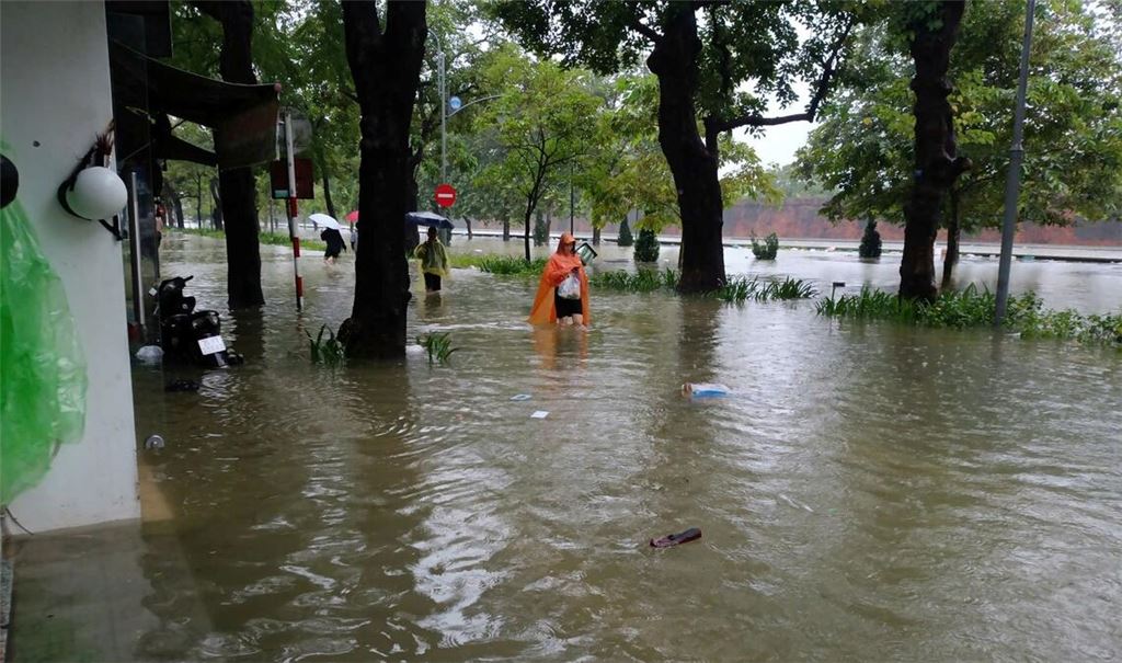Viele Straßen in Hue standen unter Wasser.