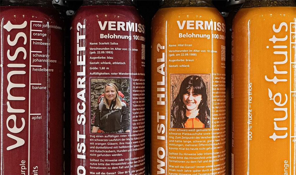 Vier Wochen lang würden die Bilder von Hilal Ercan aus Hamburg und Scarlett Salice aus dem ostwestfälischen Bad Lippspringe auf den Flaschen abgedruckt.