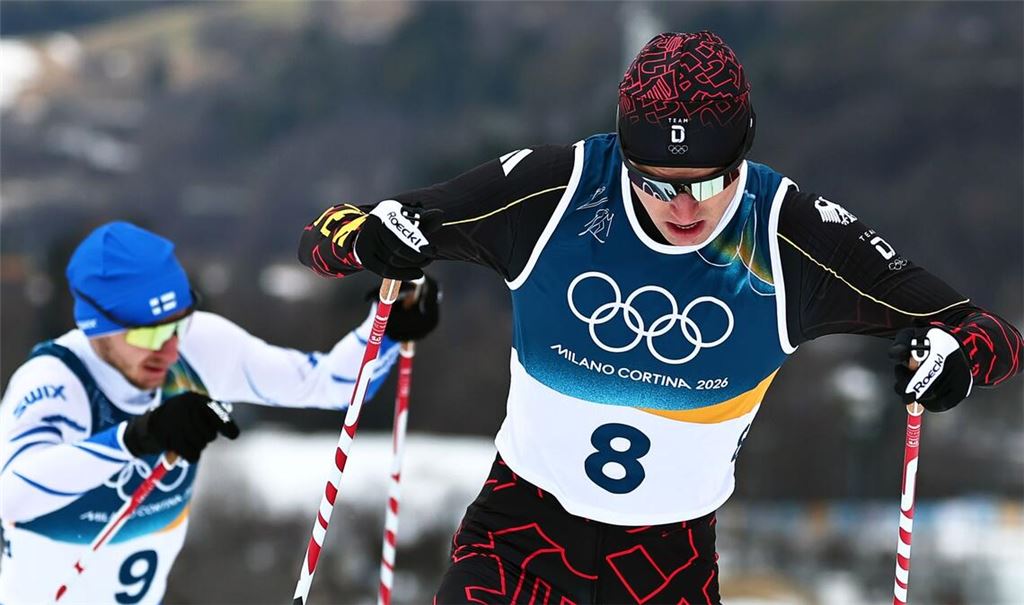 Vinzenz Geiger war bei seinem ersten Olympia-Rennen in Italien nicht in Topform.