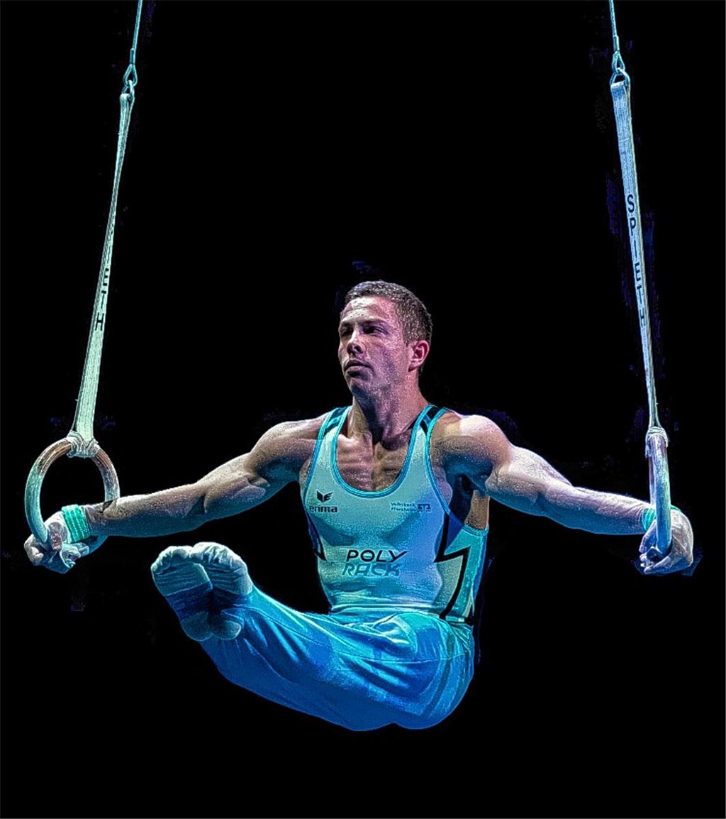 Vinzenz Haug turnt in Heilbronn beim National Team Cup