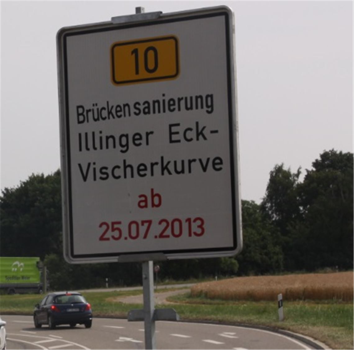 Vollsperrung: Ab dem 25. Juli ist die B10 zwischen dem Illinger Eck und der Vischerkurve für den Verkehr voll gesperrt. (Foto: Wallinger))