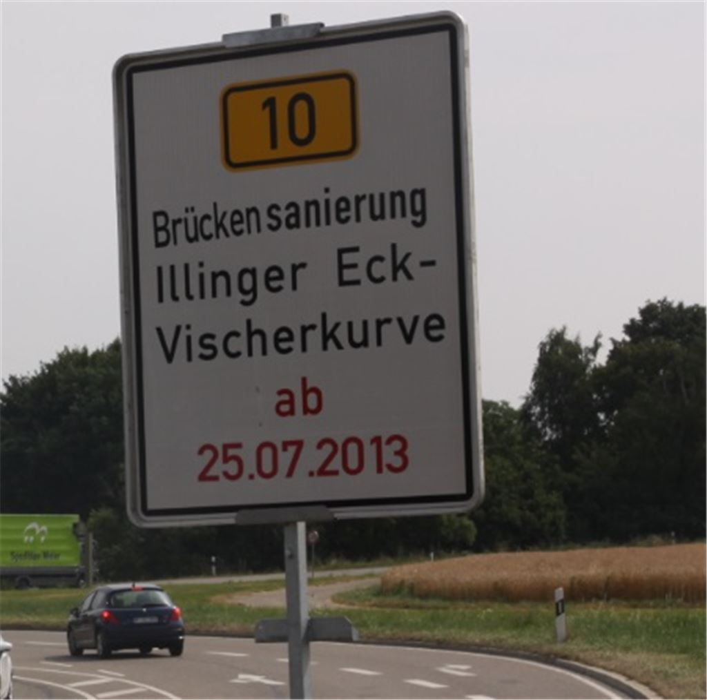 Vollsperrung: Ab dem 25. Juli ist die B10 zwischen dem Illinger Eck und der Vischerkurve für den Verkehr voll gesperrt. (Foto: Wallinger))