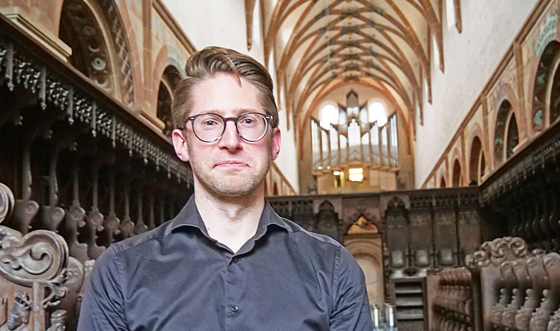 Von der Westminster Abbey ins Kloster Maulbronn: Der Organist des britischen Königshauses, Peter Holder, brillierte am Samstagabend mit einem eindrucksvollen Gastspiel an der Grenzing-Orgel. Foto: Friedrich