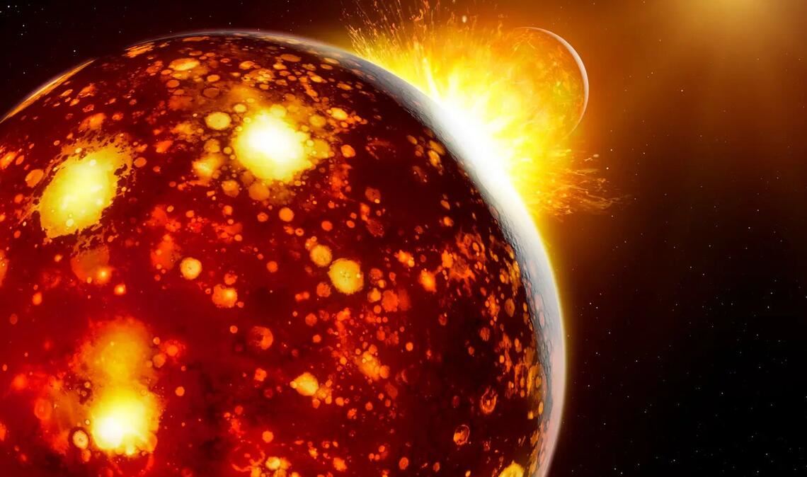 Vor 4,5 Milliarden Jahre kollidierte der Protoplanet Theia mit der jungen Erde. Aber woher kam er?