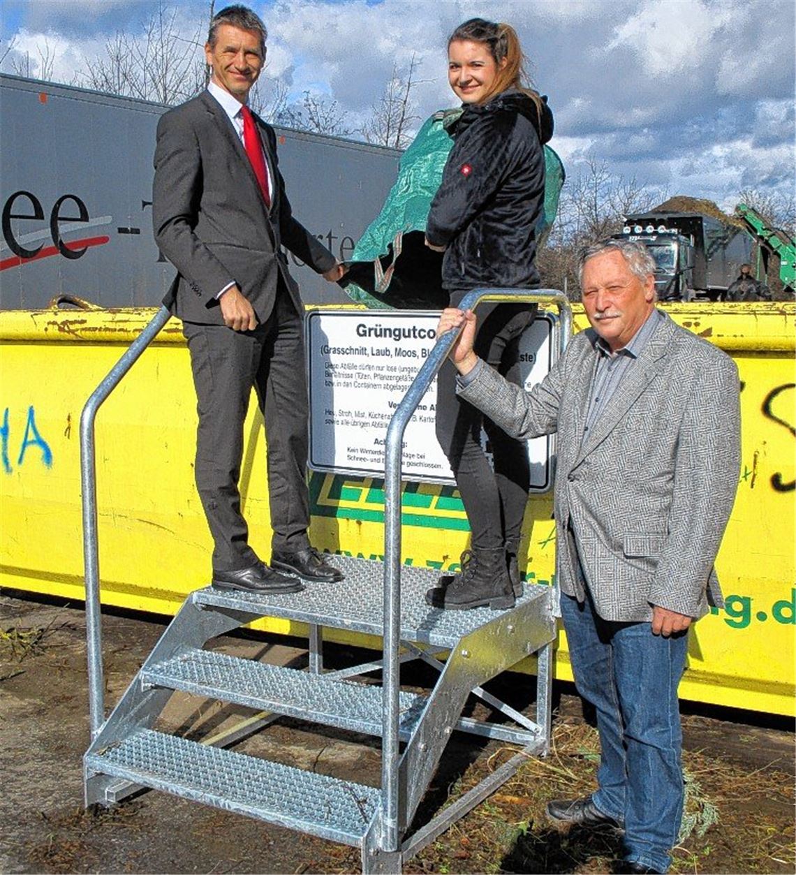 Treppen für Gras-Container Treppen für Gras-Container