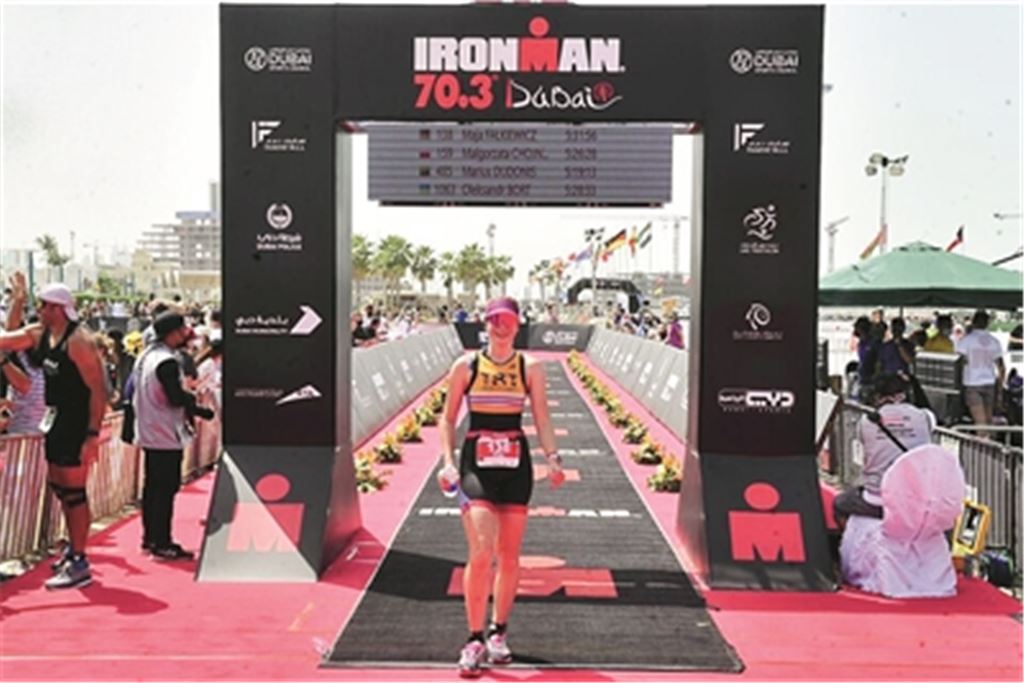 Vor ein paar Jahren wusste Maja Falkiewicz aus Mühlacker noch nicht, was ein Triathlon ist. In diesem Monat war sie beim Ironman 70.3 in Dubai in ihrer Altersklasse erfolgreich. Fotos: privat