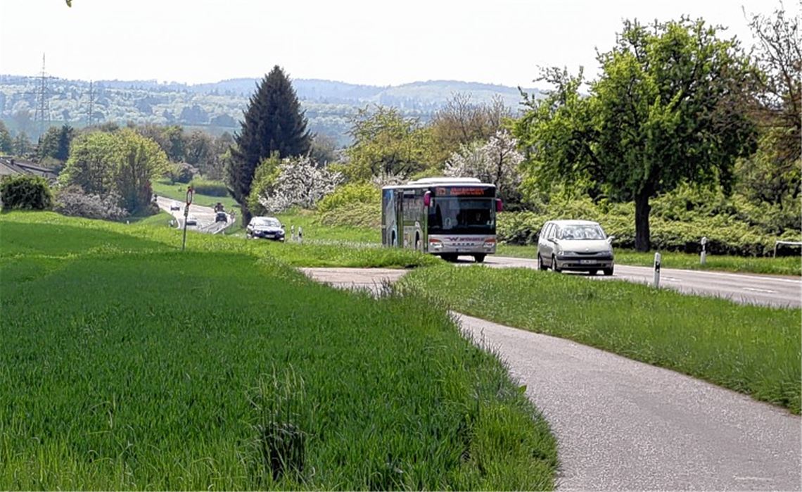 Vorerst endet die sichere Trasse für Radfahrer noch auf halber Strecke.Archivfoto: Franz