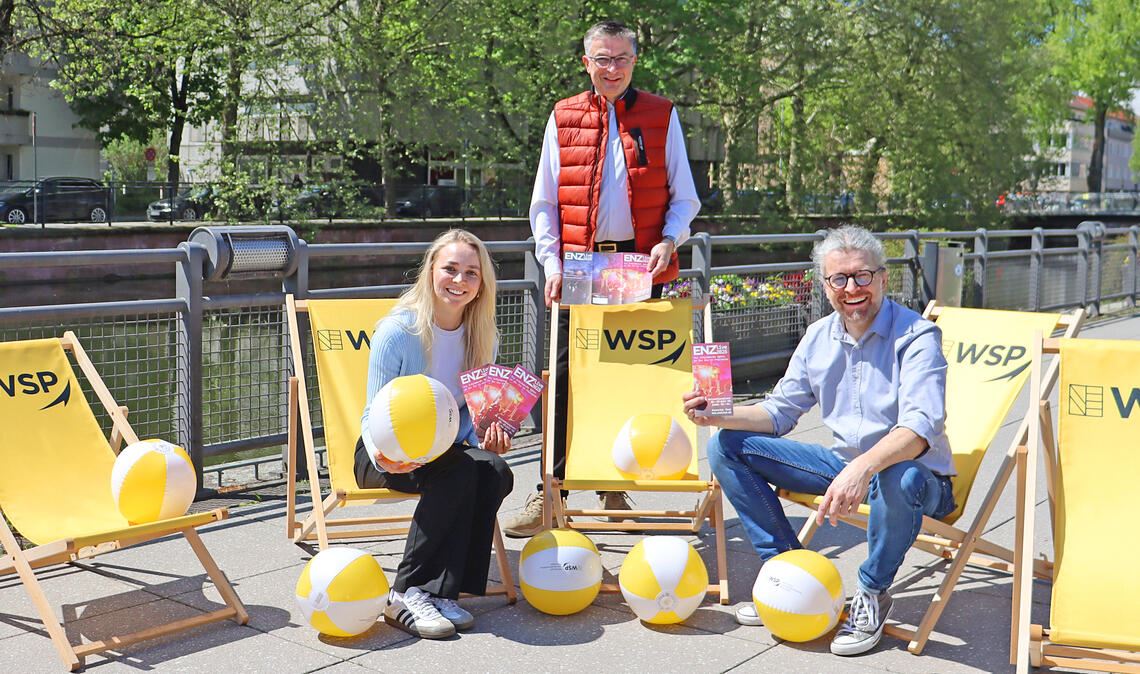 Vorfreude auf „ENZ live“ (v.li.): Projektleiterin Fine Weber-Sieb, WSP-Geschäftsführer Oliver Reitz und der Vertriebsleiter des CongressCentrums, Daniel Schuch. Foto: privat