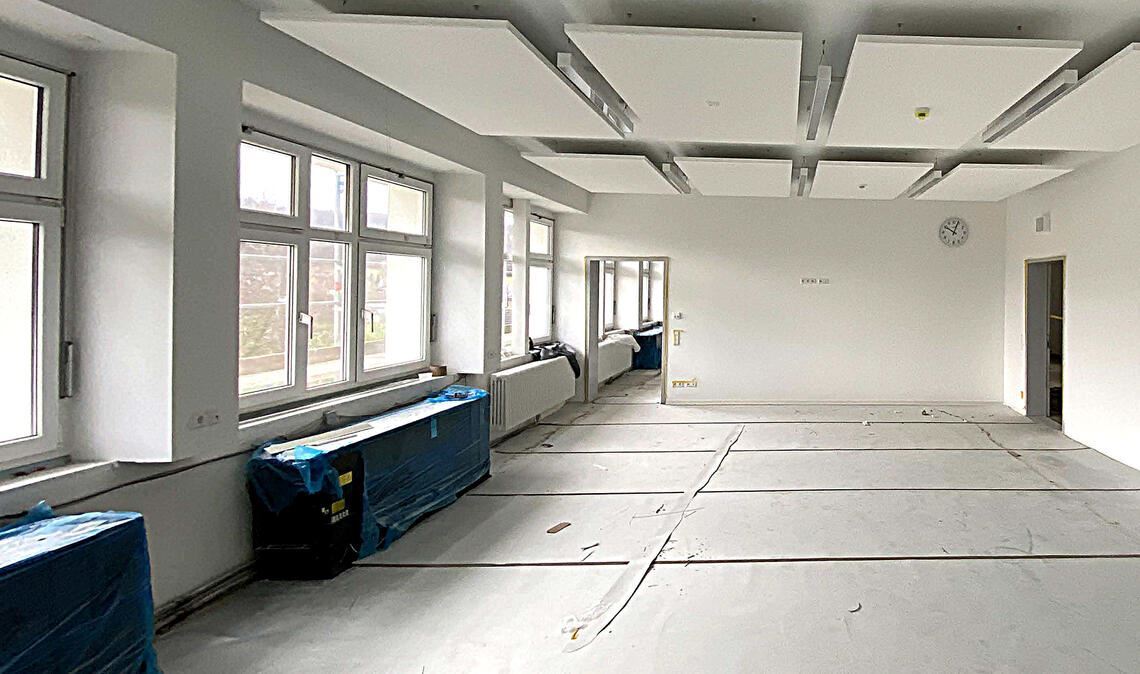 Vorgeschmack: Die Räume der Wendler-Grundschule in Lomersheim präsentieren sich nach der Grundsanierung hell und modern. Einzug soll nach den Faschingsferien sein. Fotos: privat