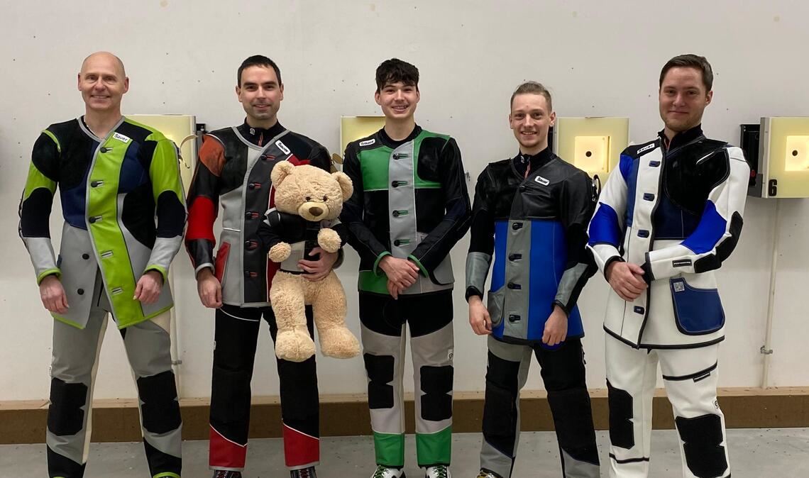 Vorzeitige Meister: Ralf Fischer, Jochen Palmer, Max-Sebastian Blum, Julian Heinrich und Kevin Striegel (v.li.).