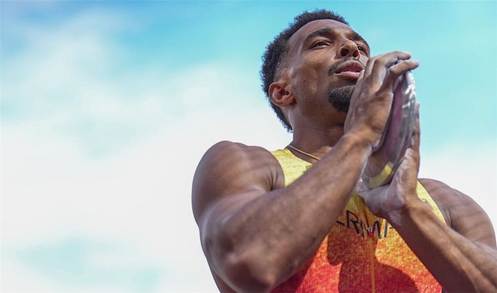 WM-Bestmarke mit dem Diskus im Zehnkampf: Leo Neugebauer.