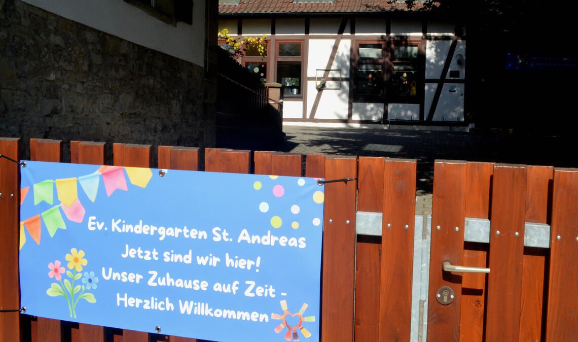 Während der Sanierung der Kita sind die Kinder im Gemeindehaus beheimatet. Foto: Stahlfeld