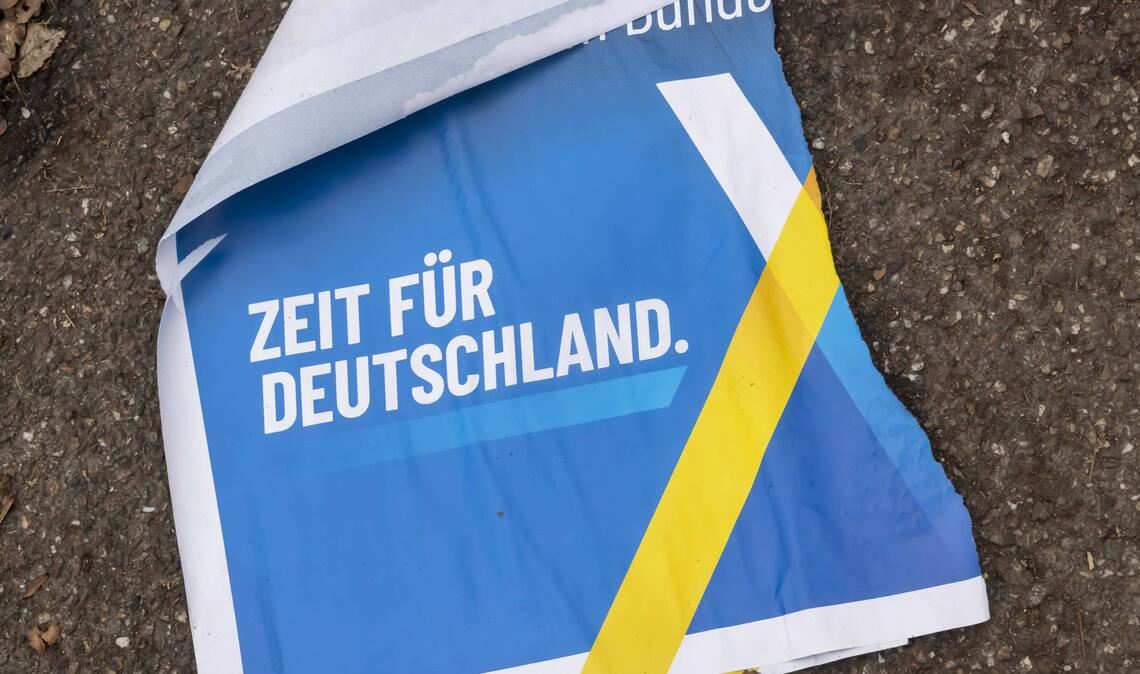 Wahlplakat der Partei AfD zur Bundestagswahl 2025. (Symbolbild)
