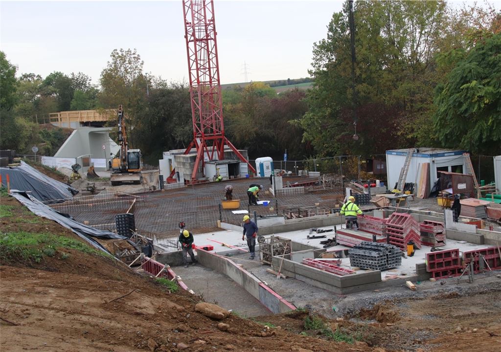 Waldorfkindergarten-Baustelle. Foto: Arning