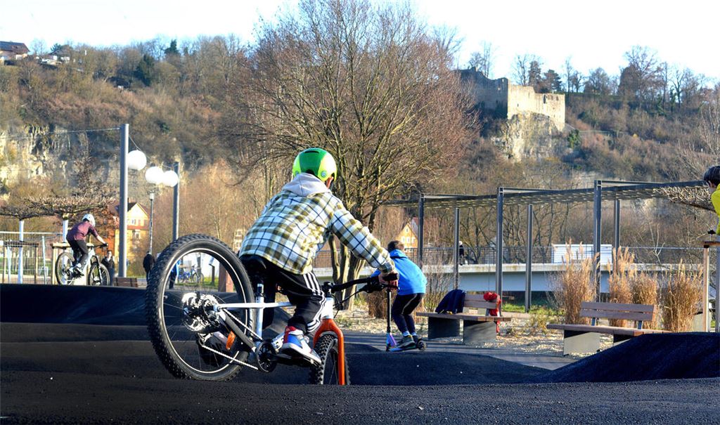 War bis dato nur für kurze Zeit nutzbar: die neue Pumptrack-Anlage für Kinder in den Mühlacker Enzgärten. Foto: Archiv