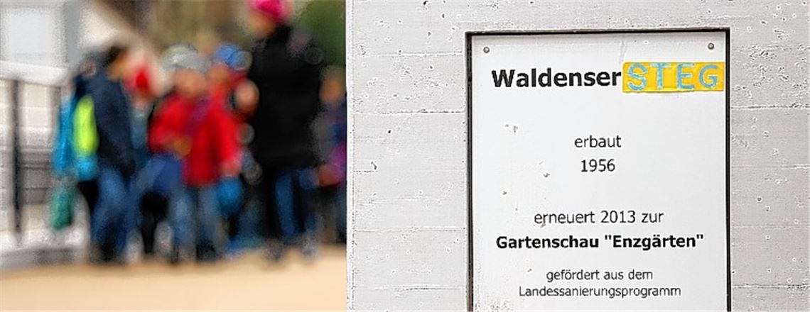 Waldenserbrücke wird zum -steg