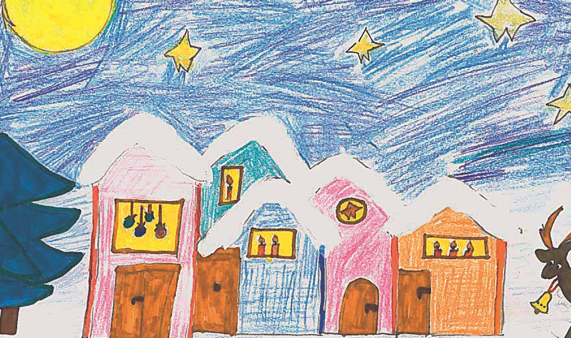 „Was ich an Weihnachten besonders mag“ zeigt Elisa Pauli in ihrem Bild.