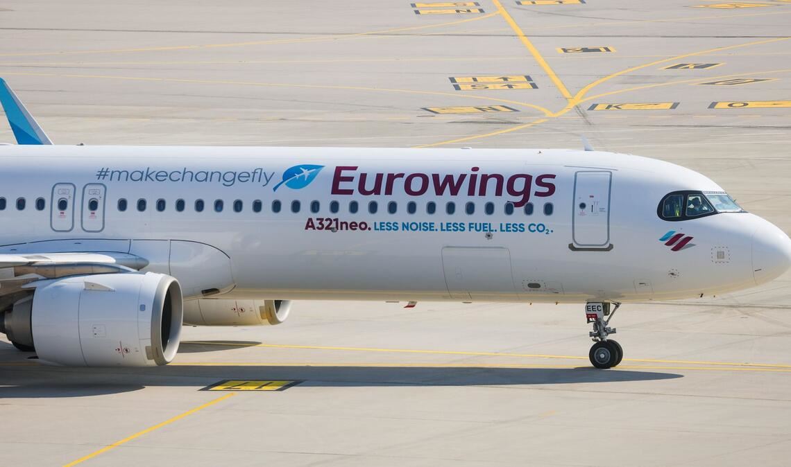Wegen der hohen Nachfrage fliegt Eurowings zusätzliche Verbindungen nach Westeuropa. (Archivbild)