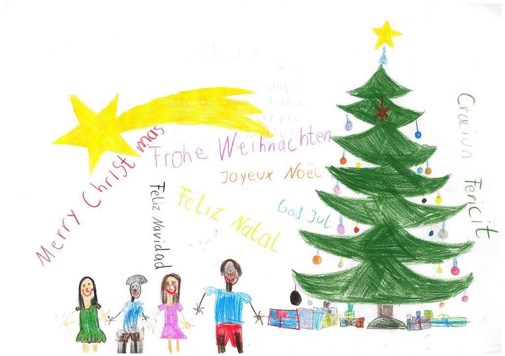 Weihnachtsmalaktion: Weihnachten mit Freunden
