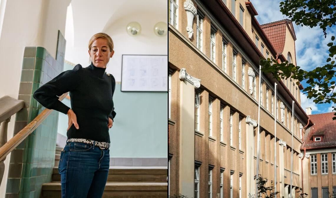 Weil das alte Schulhaus aktuell nicht nutzbar ist, muss Schulleiterin Melanie Süß nach neuen Lösungen suchen.