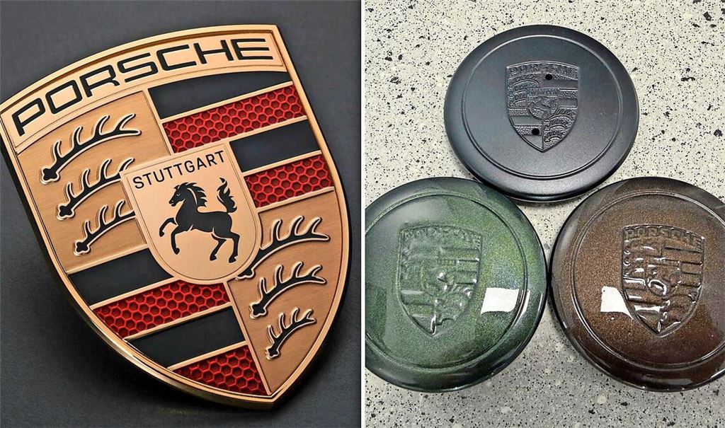 Weltbekannt: das Wappen des Sportwagenherstellers Porsche. Es ist auch auf Nabendeckeln zu sehen, um die es nun vor dem Stuttgarter Landgericht ging.