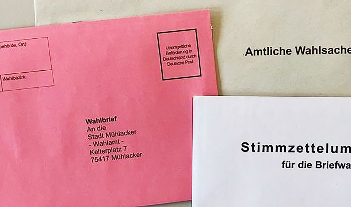 Wer seine Wahlunterlagen per Post versendet, muss sich sputen. Für Auslandsdeutsche ist das Zeitfenster für diese Form der Stimmabgabe sehr klein.Foto: Stadtverwaltung Mühlacker/Schad