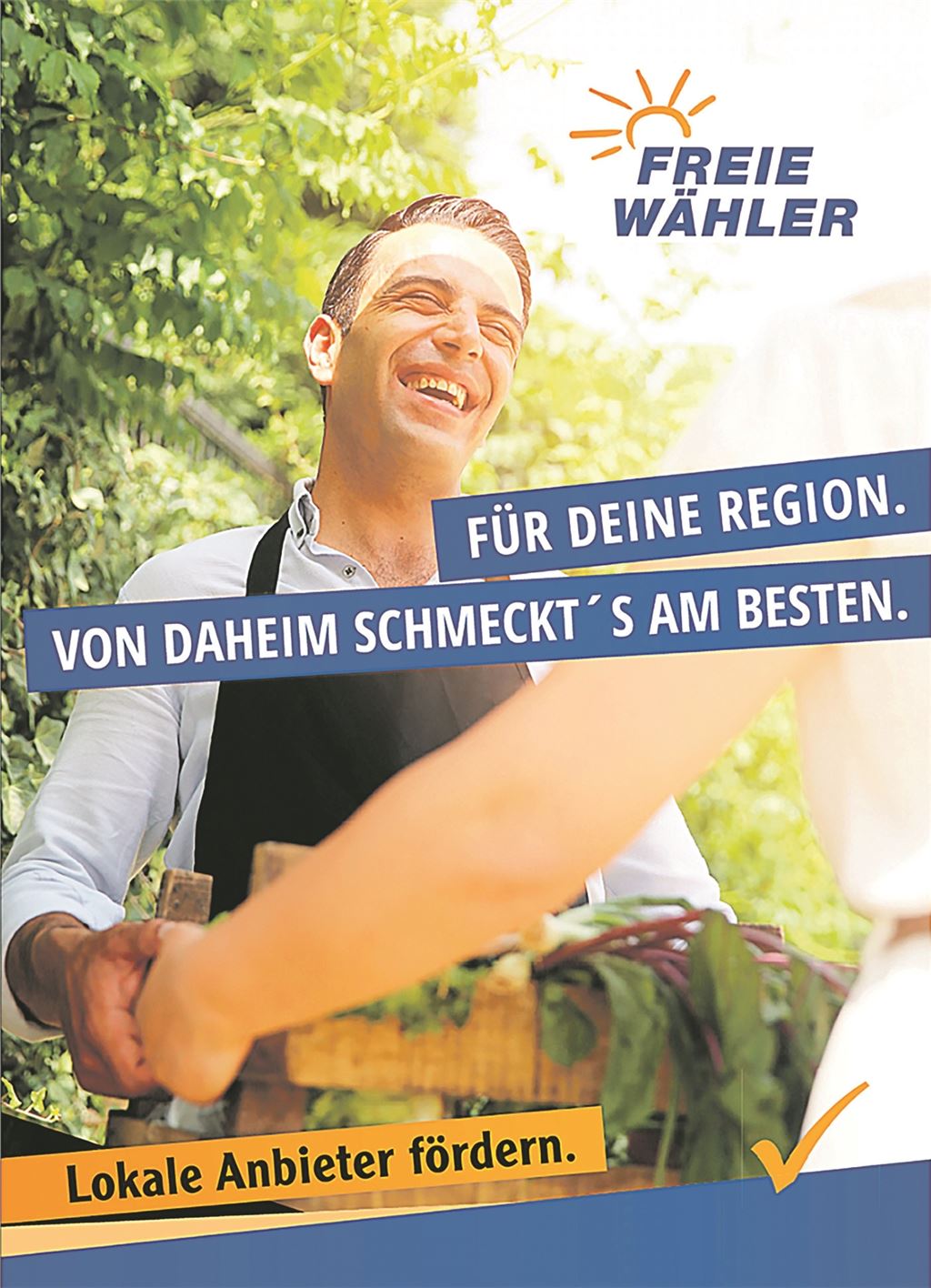 Werbung zur Wahl.